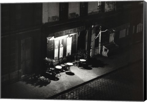 Framed Cafe de Nuit, Paris 1927 Print