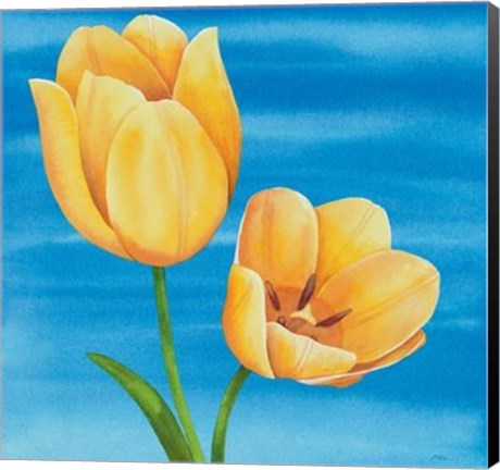 Framed Tulipani Nel Blu Print