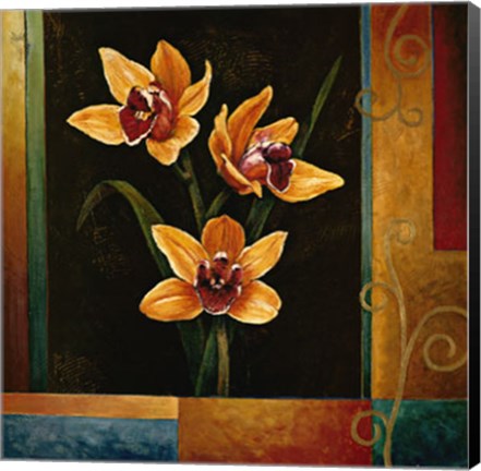 Framed Yellow Orchids Print