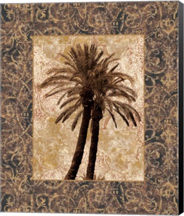 Framed Palm Collage I Print