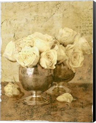 Framed Golden Roses II Print