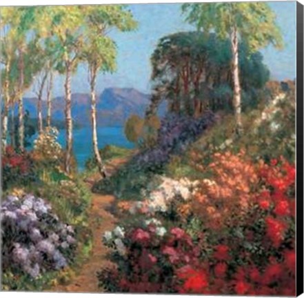 Framed John arthur Black - Hillside Garden in Westmoreland Size 37.5x37.5 Print