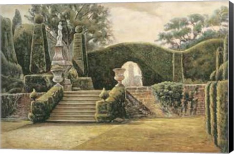 Framed Steps to the Garden II Print