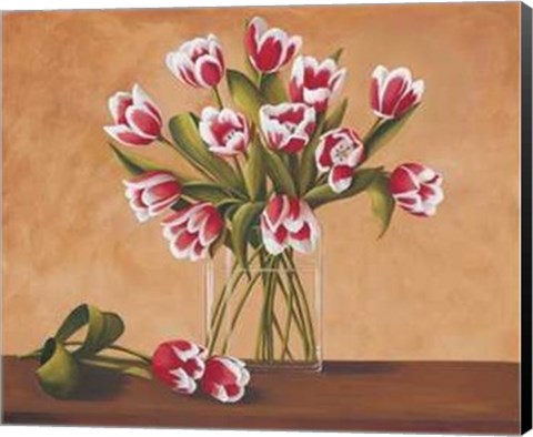 Framed Virginia Huntington - Tulipes Dans un Vase Size 41.5x35 Print