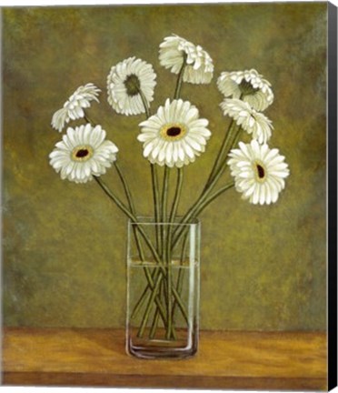 Framed Vase de Marguerites Print