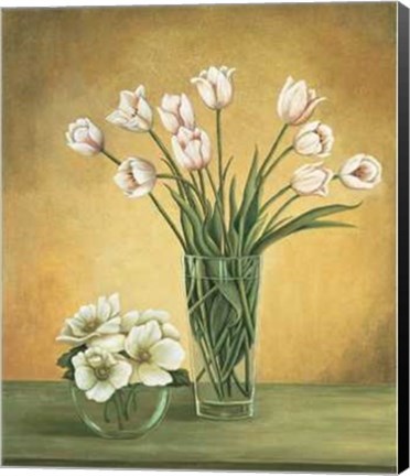 Framed Tulipes Blanches Print