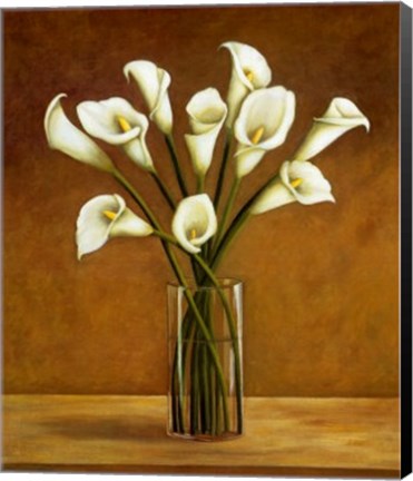 Framed Callas Dans un Vase Print