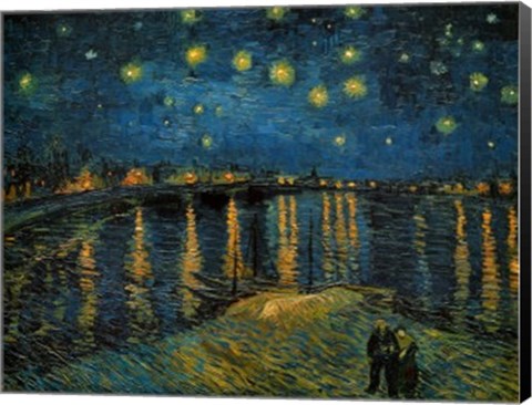 Framed Starry Night over the Rhone, c.1888 Print