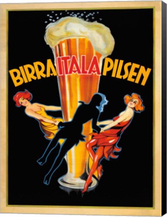 Framed Birra Itala Pilsen c.1920 Print