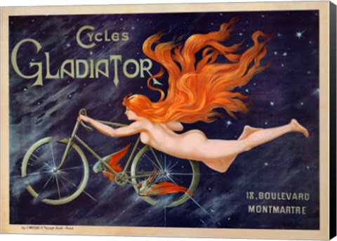 Framed Cycles Gladiator 1895 CA Print