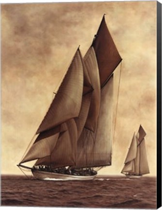 Framed Golden Age of Yachting-Adela, 1908 Print