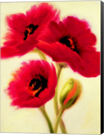 Framed Red Poppies Print