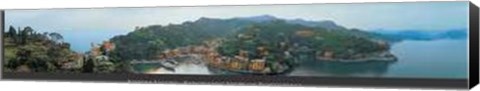 Framed Riviera Ligure Panoramic Portofino Print