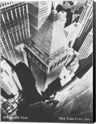 Framed Skyscraper View NYC 1931 Print