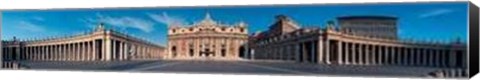 Framed Rome Panoramic View of St.Peter&#39;s Basilica Print