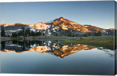 Framed South Sister Reflection II Print