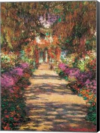 Framed Une Ale&#39;e du Jardin de Monet Print