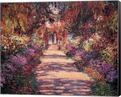 Framed Une Ale&#39;e du Jardin de Monet Print