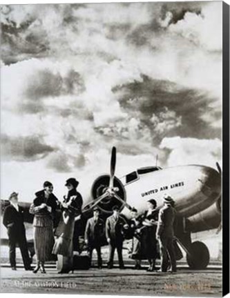 Framed At the Aviation Field NY 1948 Print