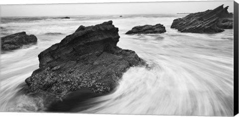 Framed Beach Rocks 2 Print