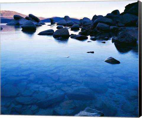 Framed Blue Rocks Print