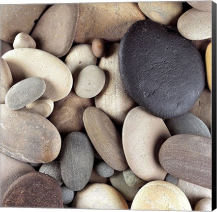 Framed Brown Pebbles Print