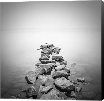 Framed Piled rocks Print