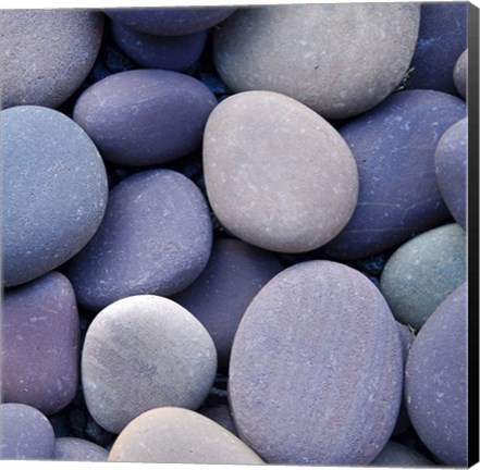 Framed Purple Pebbles Print