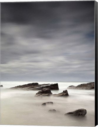 Framed Rocks in Mist 1 Print