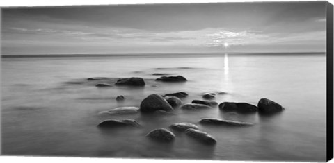 Framed Rocks in Mist 2 Print