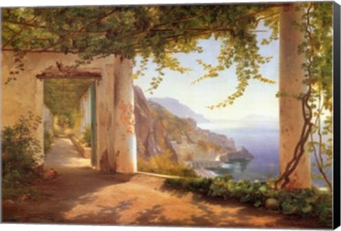 Framed View to the Amalfi Coast Print