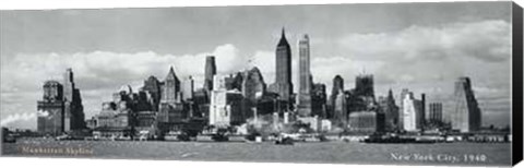 Framed Manhattan Skyline, NYC, c.1940 Print