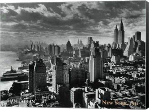 Framed Manhattan, New York, c. 1931 Print