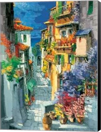 Framed Antonio Di viccaro - Vicolo di Positano Size 23.75x31.5 Print