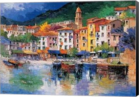 Framed Riviera Ligure Print