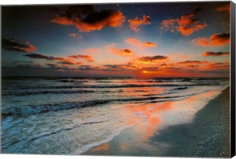 Framed Sunset Over Sanibel Island Florida Print