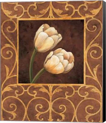 Framed Ornamental Tulips Print