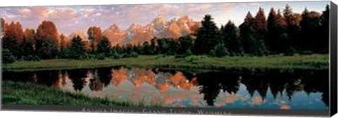 Framed Anonymous - Grand Teton Size 54.5x19 Print