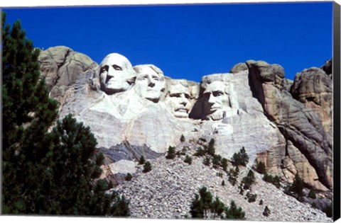 Framed Mt Rushmore Presidents, South Dakota Print