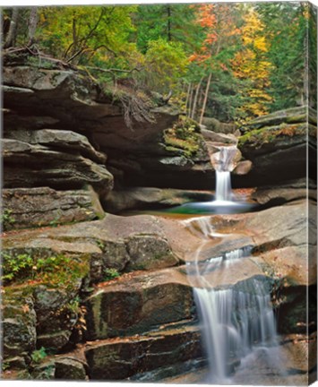 Framed Sabbady Falls,White Mountains National Forest New Hampshire Print