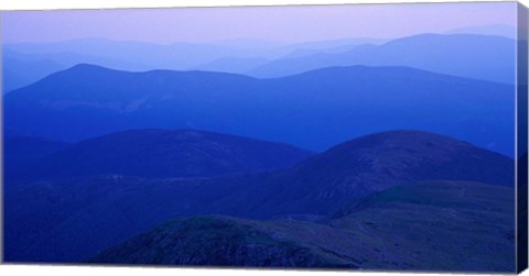 Framed View From Mt Monroe on Crawford Path, White Mountains, New Hampshire Print