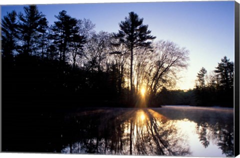 Framed Nature Conservancy&#39;s Preserve, Lamprey River Below Packer&#39;s Falls, New Hampshire Print