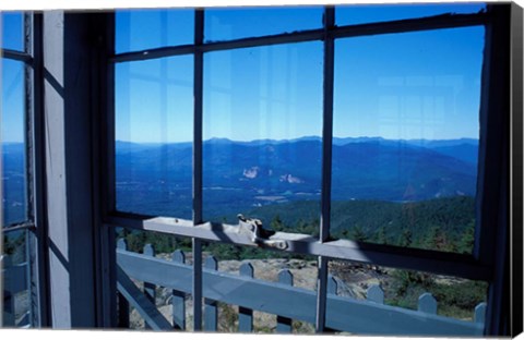 Framed Kearsarge North, View From Inside the Fire Tower, New Hampshire Print