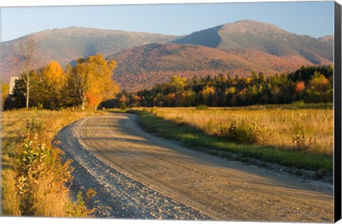 Framed Valley Road in Jefferson, Presidential Range, White Mountains, New Hampshire Print