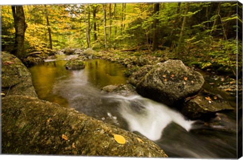 Framed Autumn stream in Grafton, New Hampshire Print