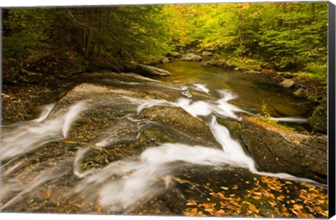 Framed Autumn stream, New Hampshire Print