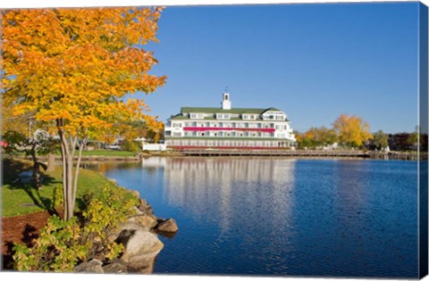 Framed Bay Point at Mill Falls in Meredith, New Hampshire Print