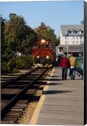 Framed Scenic railroad at Weirs Beach in Laconia, New Hampshire Print