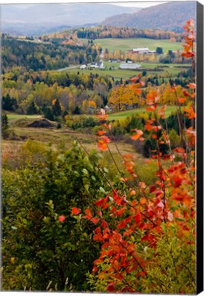 Framed View from NH Route 145 in Stewartstown, New Hampshire Print