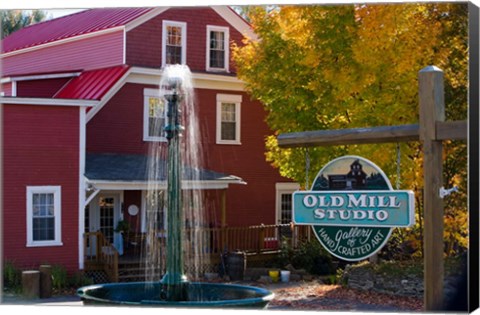 Framed Old Mill Art Gallery in Whitefield, New Hampshire Print